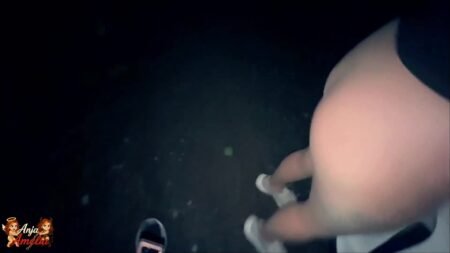 AnjaAmelia - Mitternachtsauto hookup - Nylons, Halsfick und roher fick