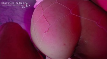 slaveclairebear - Grobe Session - Glasplug, Gürtel, Anal