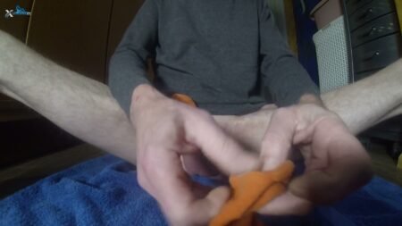 BimanHH - Sperma auf orange Socken